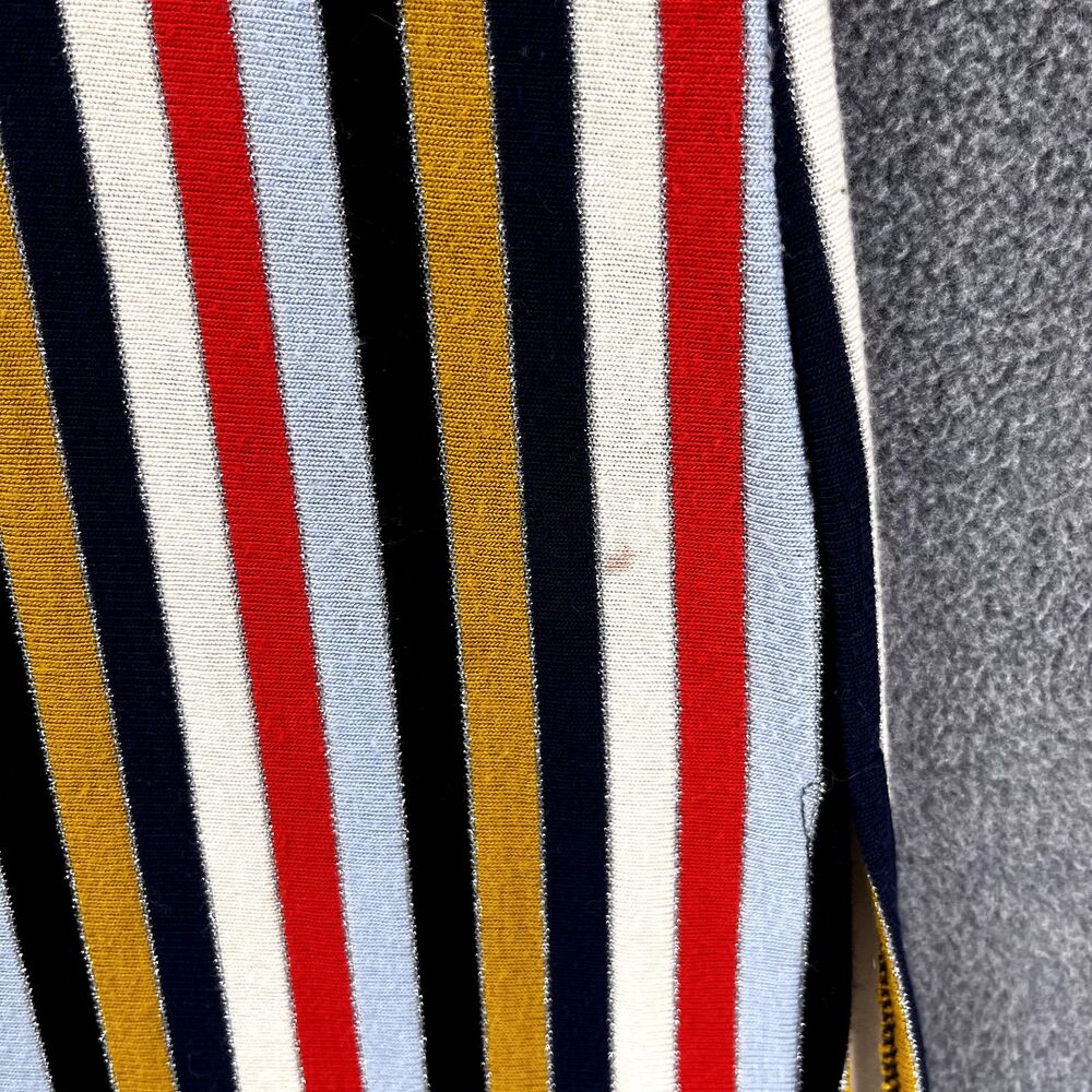 ZARA Dress Woman Medium Striped Stretch Knit Blue Red Collection round neck - Picture 5 of 15
